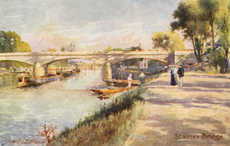 Themse: Staines Bridge von Charles Edwin Flower