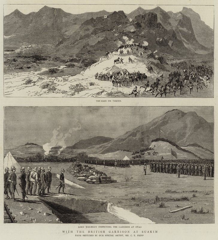 Mit der britischen Garnison in Suakim von Charles Edwin Fripp