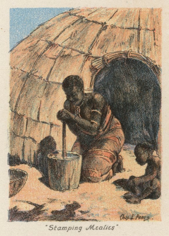 Südafrika: "Stamping Mealies" von Charles Ernest Peers