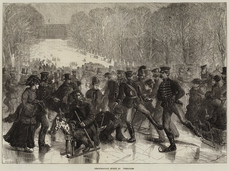 Weihnachtssport in Versailles von Charles J. Staniland