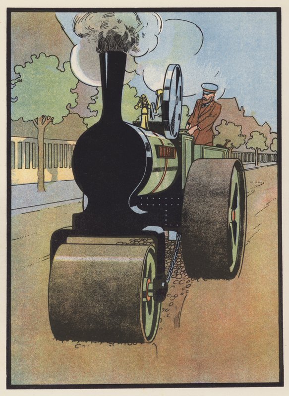 Die Straßenwalze bei der Arbeit von Charles Robinson