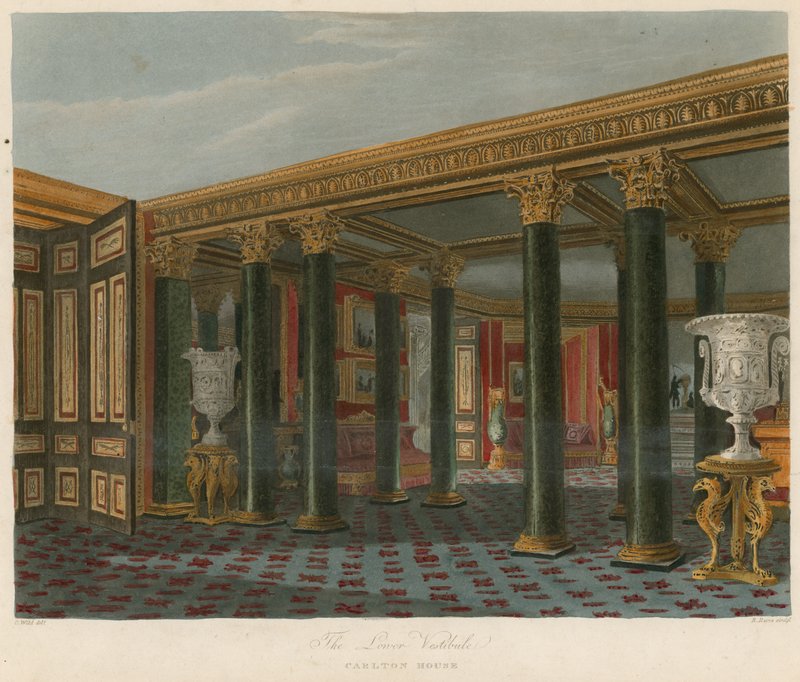 Das untere Vestibül, Carlton House, London von Charles Wild