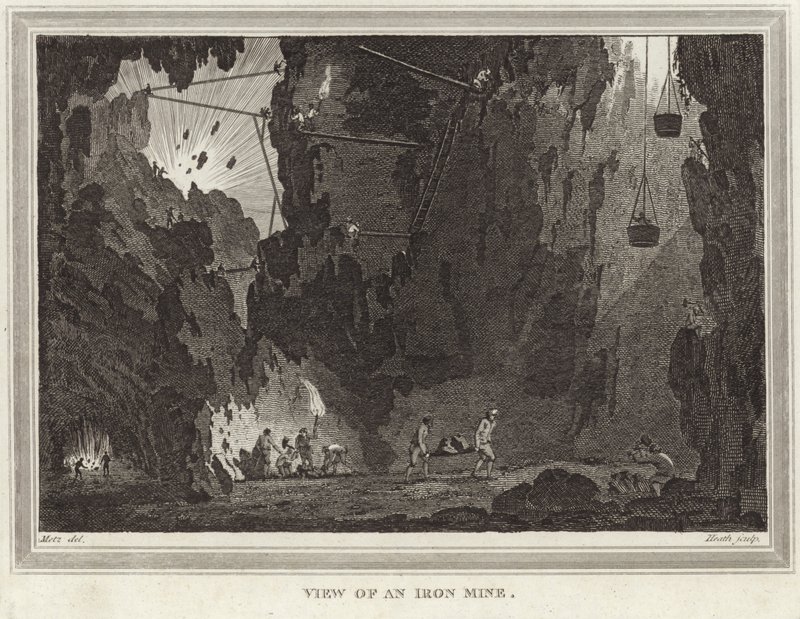 Ansicht einer Eisenmine von Conrad Martin Metz