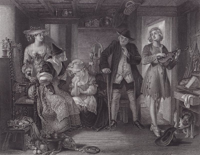 Eine Szene aus "Midas" von Daniel (after) Maclise