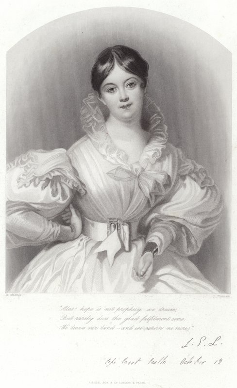 Porträt von Letitia Elizabeth Landon von Daniel Maclise