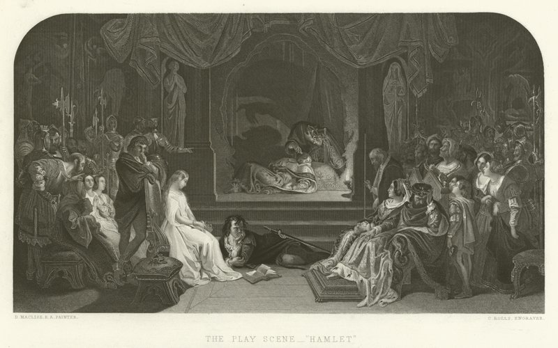 Die Theaterszene in Hamlet von Daniel Maclise