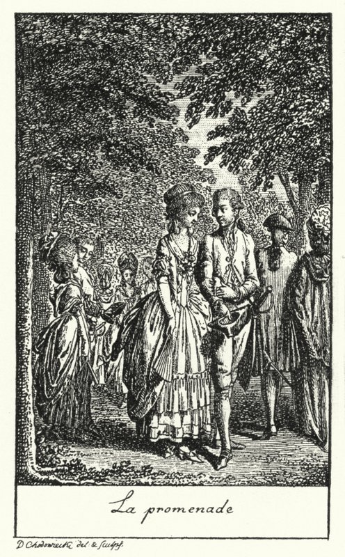 Gehen (Gravur) von Daniel Nikolaus (after) Chodowiecki