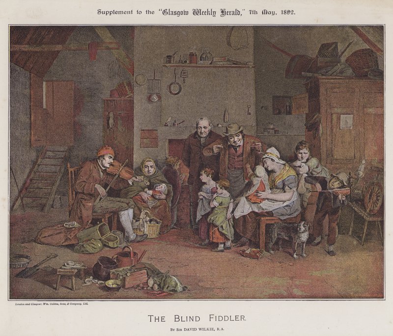 Der blinde Geiger von David (after) Wilkie