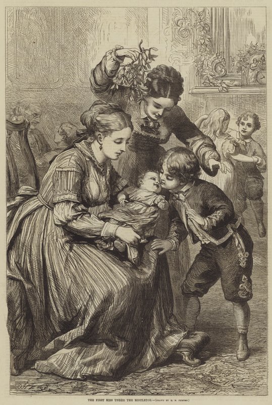 Der erste Kuss unter dem Mistelzweig von David Henry Friston