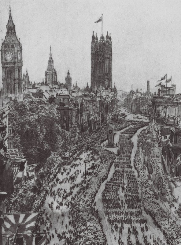 London: Das Kenotaph von David Muirhead (after) Bone
