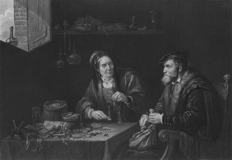 Die Geizigen von David the Younger after Teniers