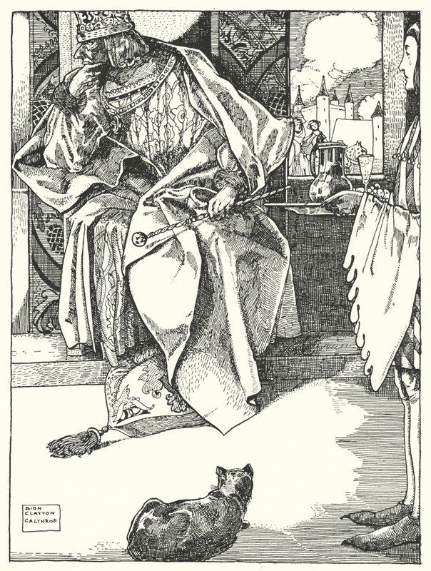 „Der König lehnte jede Erfrischung ab“ (Kupferstich) von Dion Clayton Calthrop