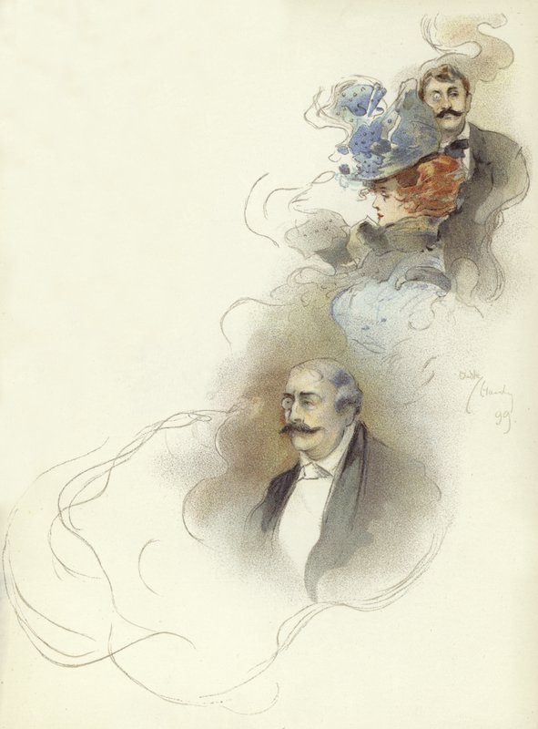 Charaktere beim Savoy-Dinner von Dudley Hardy