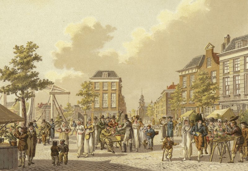 Blumenmarkt, Rotterdam, 1807 von Dutch School