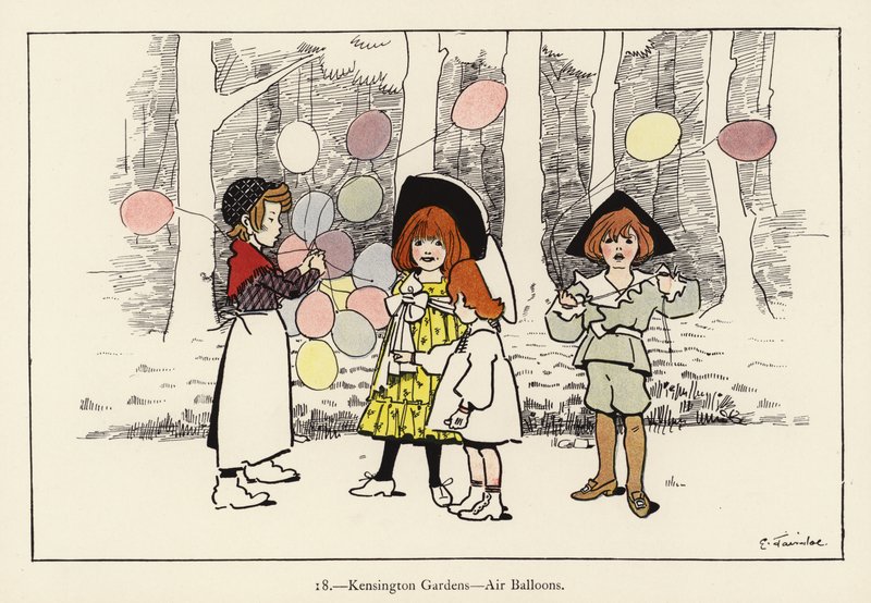 Kensington Gardens, Luftballons von Edith Farmiloe