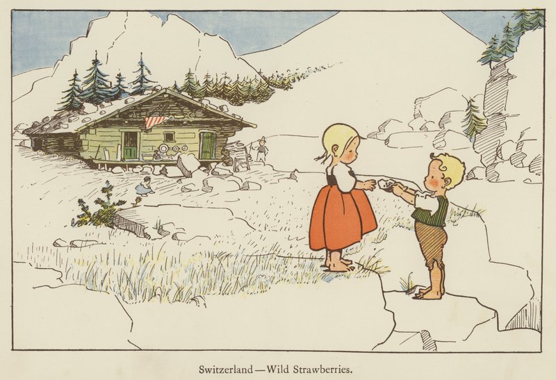 Schweiz, wilde Erdbeeren von Edith Farmiloe