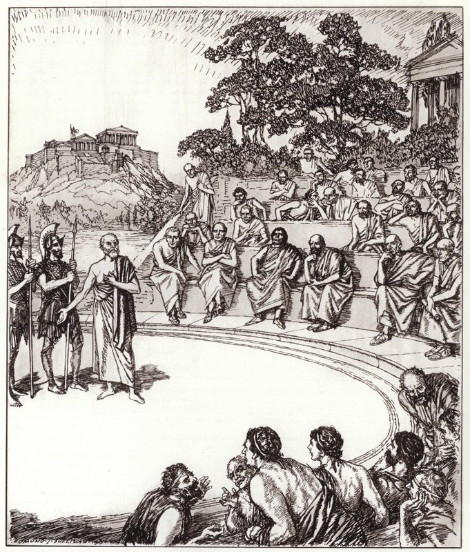 Sokrates vor seinen Richtern von Edmund Joseph Sullivan