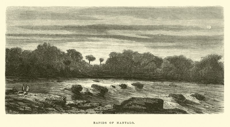 Stromschnellen von Mantalo von Edouard Riou