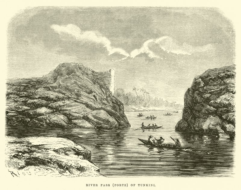 Flusspass von Tunkini von Edouard Riou