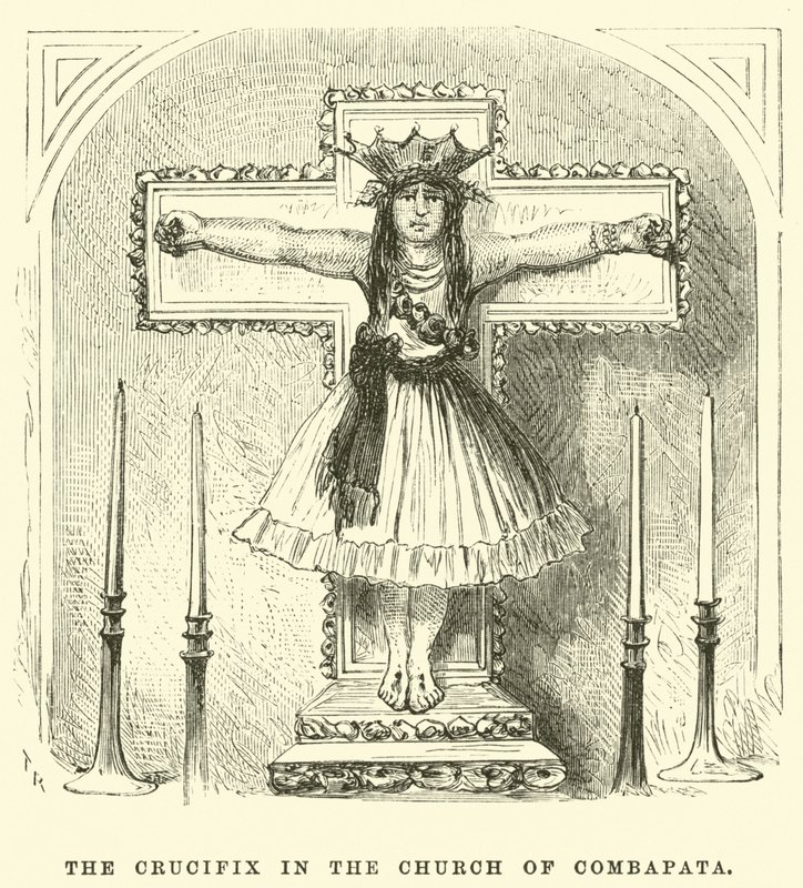 Das Kruzifix in der Kirche von Combapata von Edouard Riou