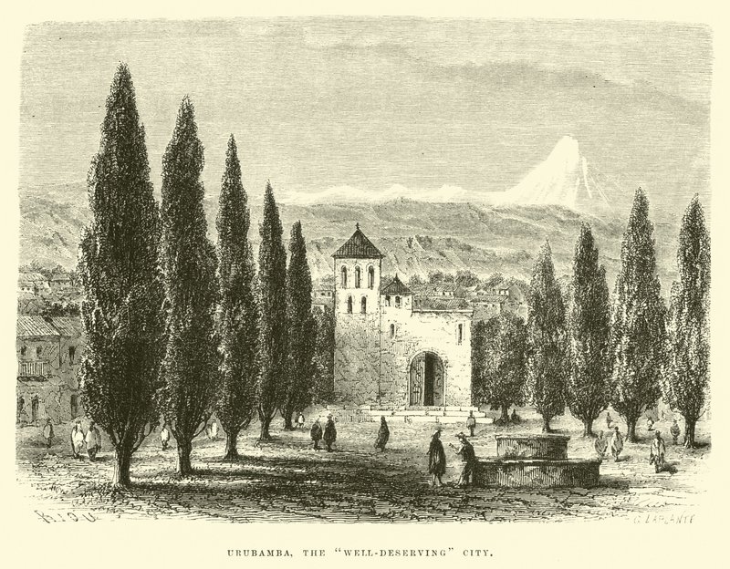 Urubamba, die wohlverdiente Stadt von Edouard Riou