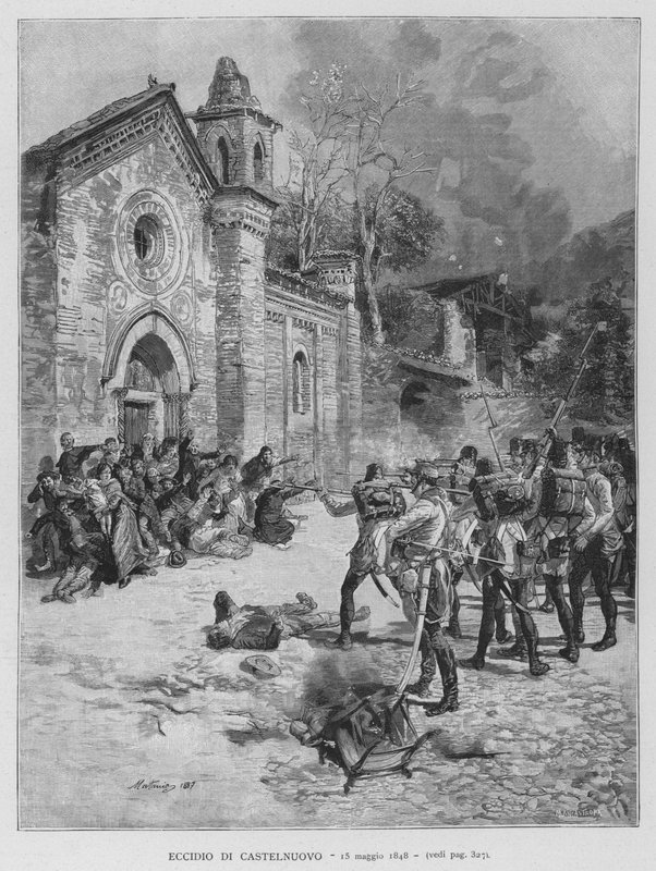 Massaker von Castelnuovo von Edouardo Matania