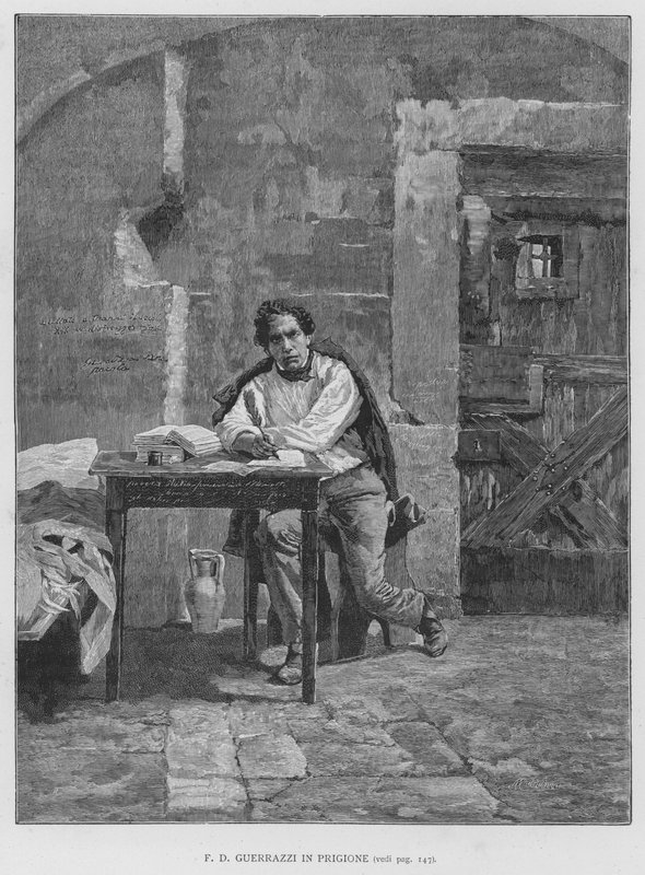F D Guerrazzi im Gefängnis von Edouardo Matania