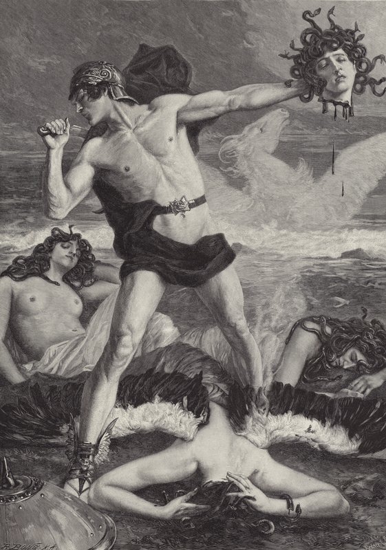 Perseus schlägt der Medusa den Kopf ab von Eduard Kaempffer