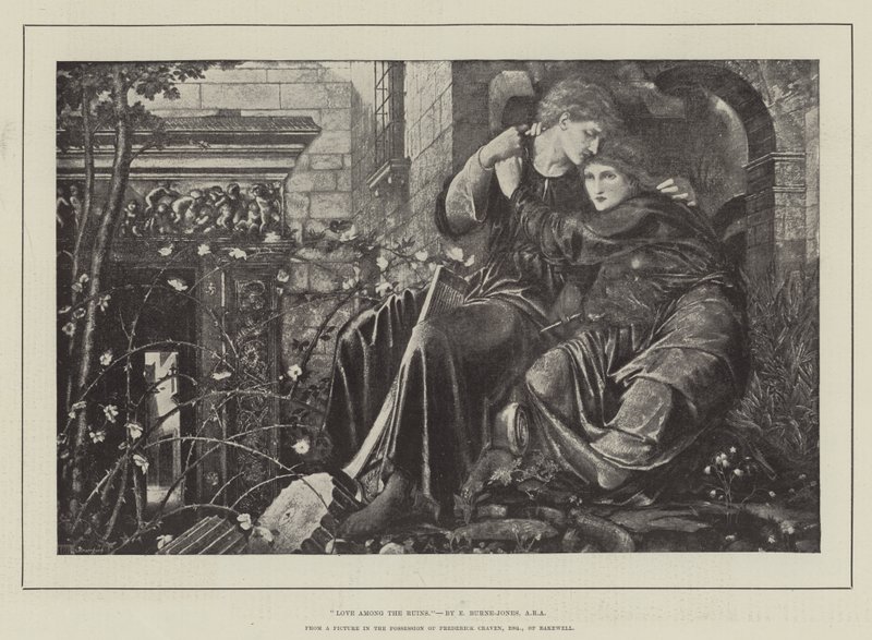 Liebe unter den Ruinen von Edward Burne Jones