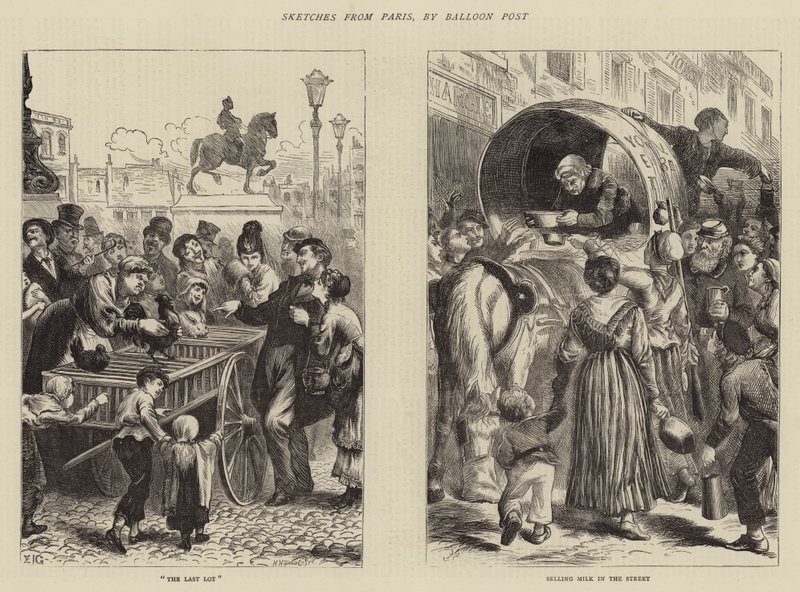 Skizzen aus Paris, per Ballonpost von Edward John Gregory