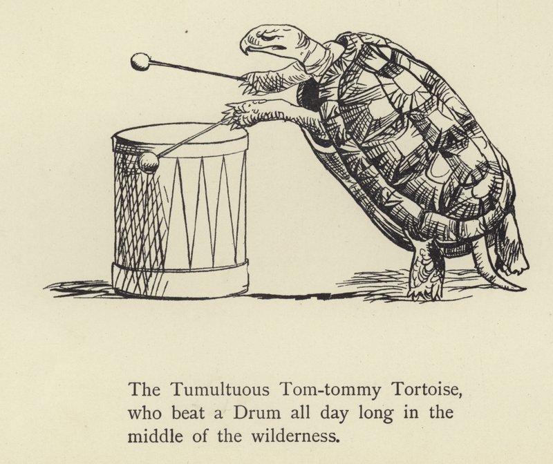 Der tumultuöse Tom-tommy Tortoise von Edward Lear