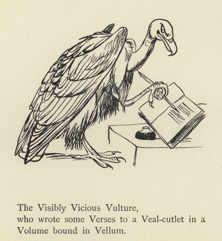 Der sichtbar bösartige Geier von Edward Lear