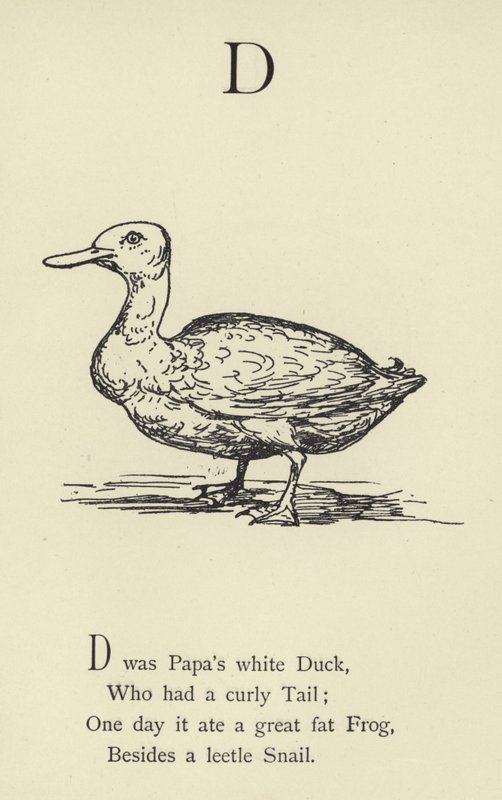 Der Buchstabe D von Edward Lear