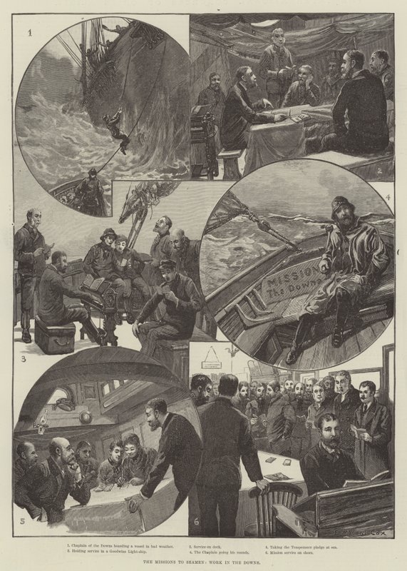 Die Missionen für Seeleute, Arbeit in den Downs von Edward Morant Cox