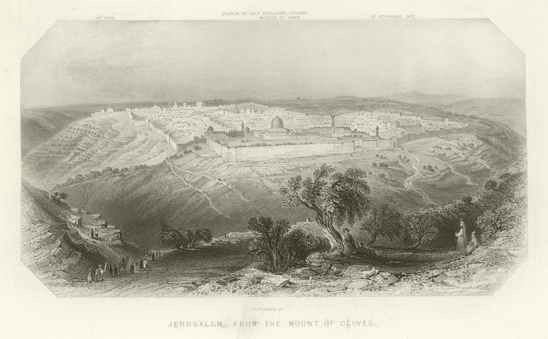 Jerusalem vom Ölberg aus von Edward Paxman Brandard