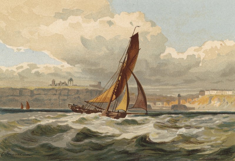 Smack passiert Whitby von Edward Duncan