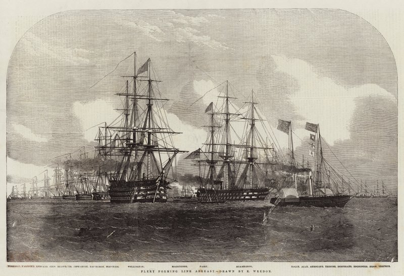 Flotte bildet eine Linie von Edwin Weedon