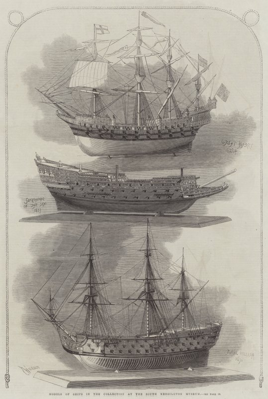 Modelle von Schiffen in der Sammlung des South Kensington Museums von Edwin Weedon