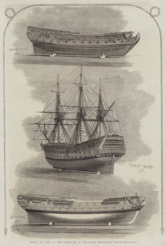 Modelle von Schiffen in der Sammlung des South Kensington Museums von Edwin Weedon