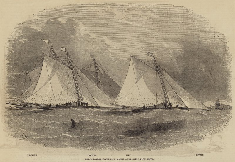 Royal London Yacht Club Match, der Start von Erith von Edwin Weedon