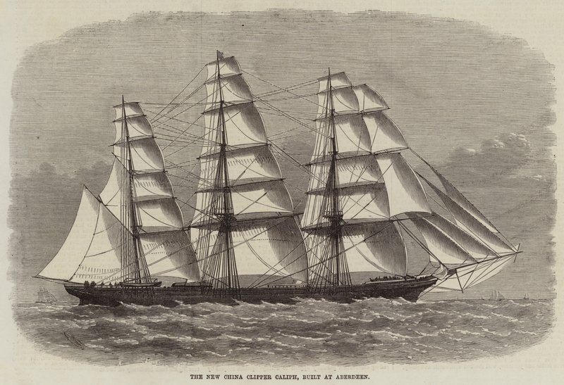 Der neue China-Klipper Caliph, gebaut in Aberdeen von Edwin Weedon