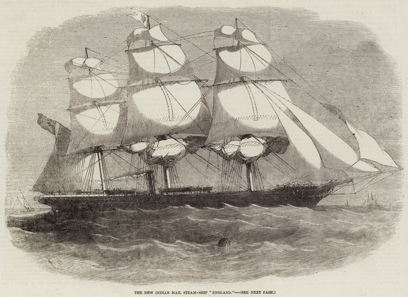 Das neue indische Postdampfschiff England von Edwin Weedon