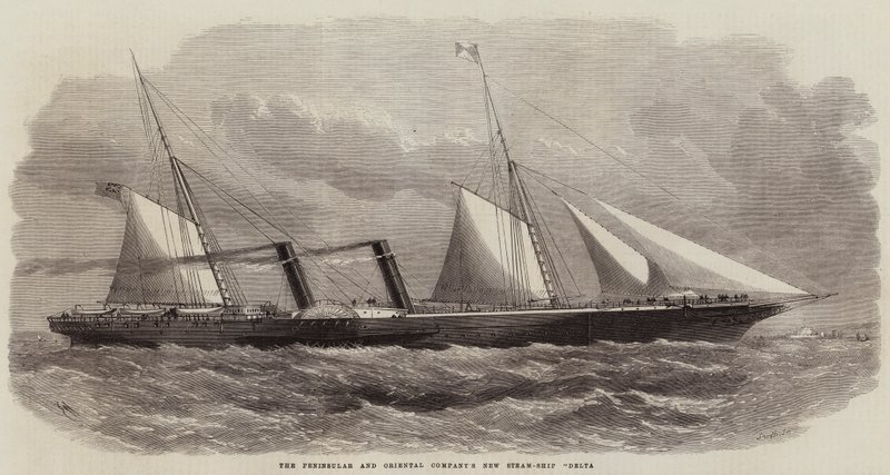 Das neue Dampfschiff Delta der Peninsular and Oriental Company von Edwin Weedon