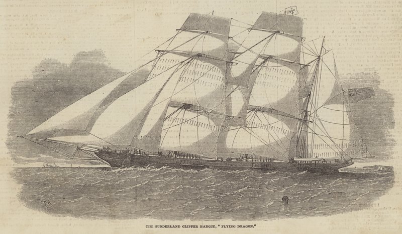 Der Sunderland Clipper Barque, Flying Dragon von Edwin Weedon