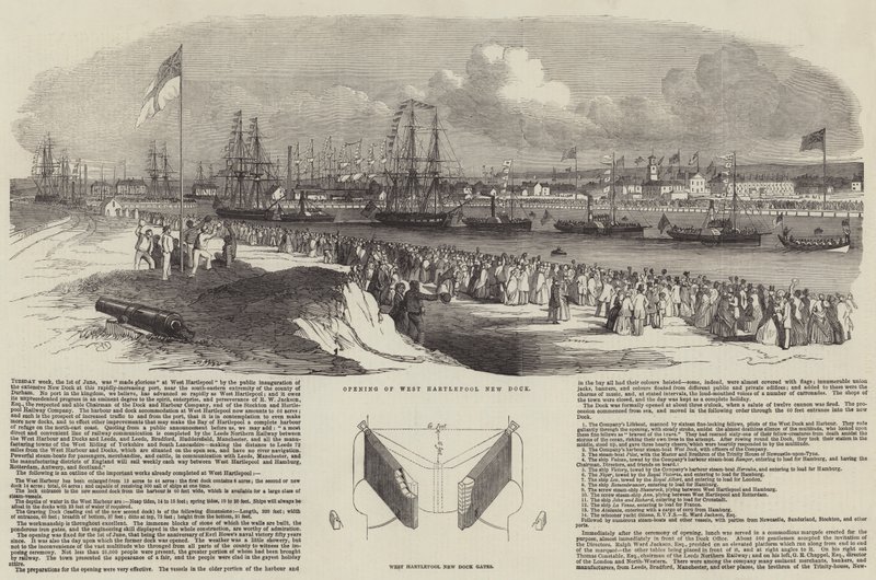 Eröffnung des neuen Docks von West Hartlepool von Edwin Weedon