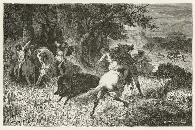 Die Jagd in der Eisenzeit von Emile Antoine Bayard