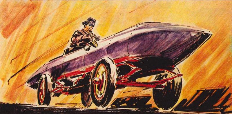 Camille Jenatzys La Jamais Contente, das erste Rennwagen mit Stromlinienform von English School