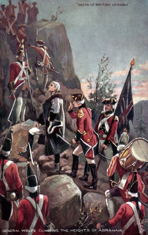 General Wolfe erklimmt die Höhen von Abraham von English School