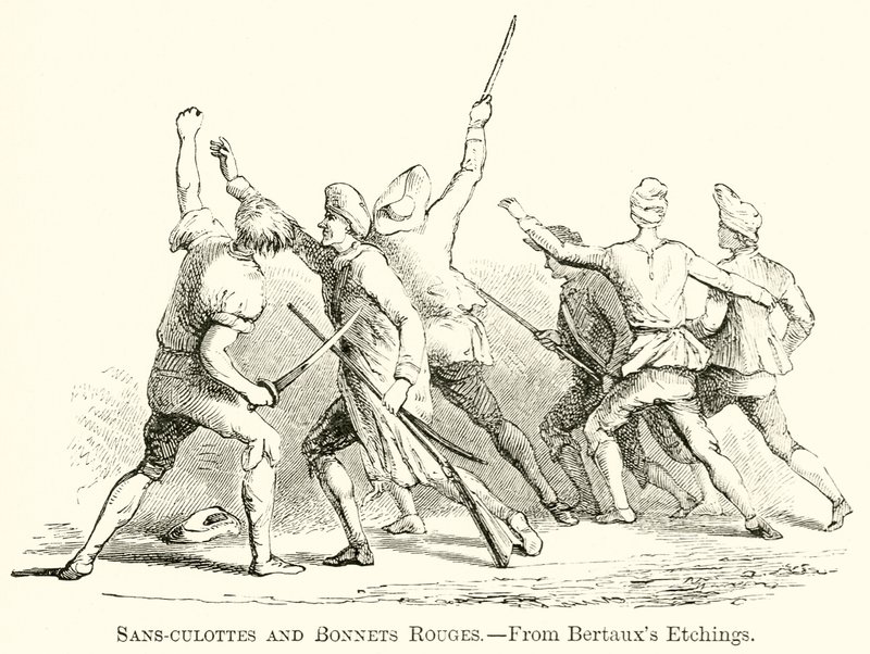 Sansculotten und rote Mützen von English School