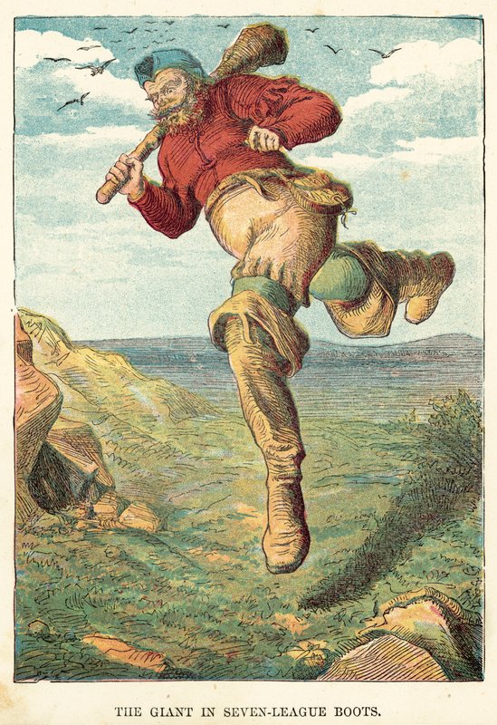 Der Riese in Siebenmeilenstiefeln von English School